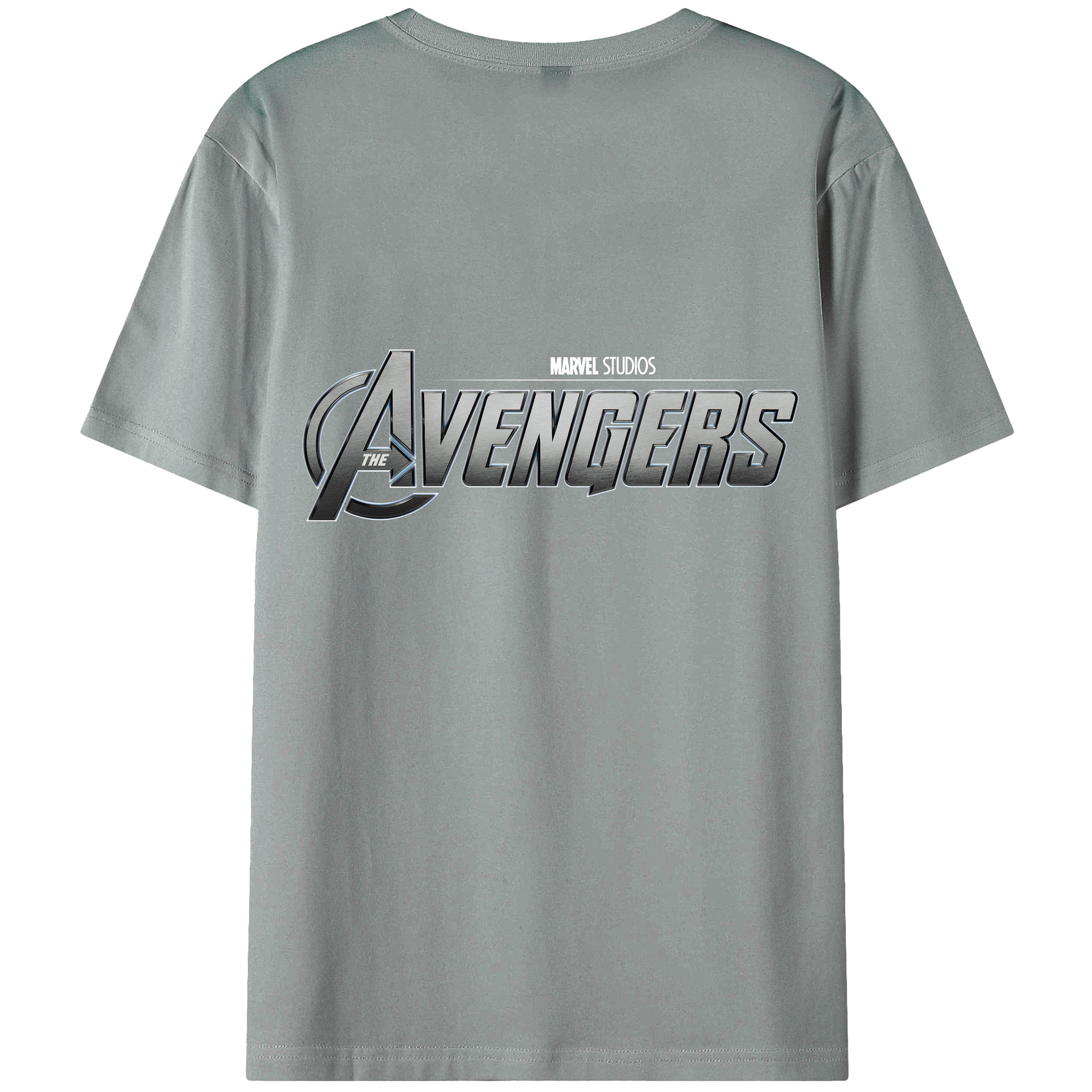 （画像用） アベンジャーズ The Avengers 綿100％ メンズ半袖Tシャツ（バックプリント） 通気性